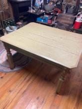 Wooden Green Table