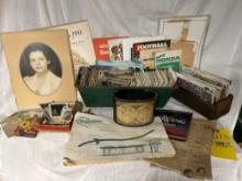 Large Lot Vintage Postcards-Photographs-Maps-Ephemera