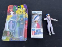 Austin Powers Action Figure and Evil Knievel Bobble Head, Figurine