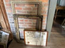 Metal Furniture and Undertaking Sign - Ornate Frames- 1930 Dipoma