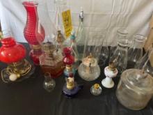 Oil Lamps - Glassware and Lamp Parts