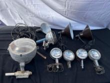 Lot of Vintage Spot and Work Lights