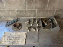 Early Vintage Porcelain Plumbing Hardware Saw Blade And More