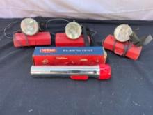 Mining Headlamps, Eveready Flashlight in Box