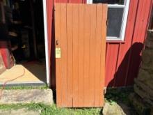 Brown Wooden Cellar Door