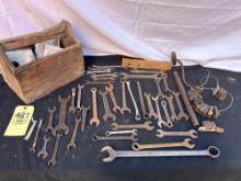 Large Lot of Wrenches, automotive, metric and standard