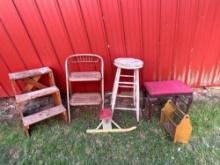 Steps, Step Stool, Stool, Bench, Yankee Sled, Magazine Rack