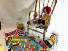 Vintage Ronald McDonald, Pepsi Looney Toons, Lipton, California Raisins, Pez