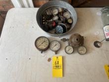 Large Assortment of Early Pressure Gauges