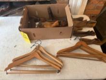 Early Advertising Wooden Hangers - Vintage Wooden Foots