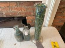 Vintage Klimax Soil Testing Cylinder Filled with Marbles