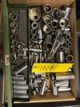 1 box assorted Sockets, Craftsman, SK, etc