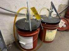 5 gallon bucket hand pumps, (2)