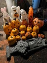 Halloween Blow Molds and Pumpkins Decor