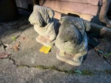 (2) Bulldog Concrete Statues