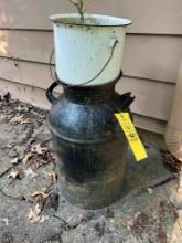 Milk Can and Enamel Pot