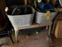 Wheeling Double Wash Tub with Stand