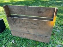 Vintage The Van Cleve Glass Wood Crate