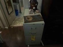 Metal Filing Cabinet / Clock