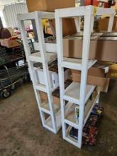 White plastic shelves, bid x 2