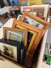 Framed photos and postcards