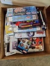 Mini baseball cards, pins, boxes