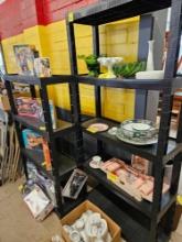 Black plastic shelves, bid x 2