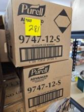 Cases of Purell hand sanitizer, 12 12.6oz bottles per case, bid x 2