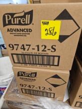 Cases of Purell hand sanitizer, 12 12.6oz bottles per case, bid x 2