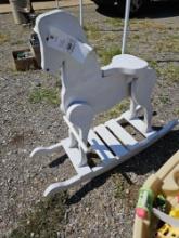 Wooden rocking horse