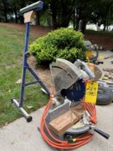 Rockwell miter saw and rolling feed stand