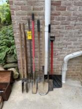 shovels - pitch fork - post hole digger - etc