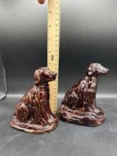 E. Liverpool, Ohio pair of seated spaniels