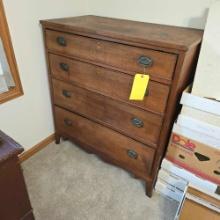 Very early 4 drawer walnut dresser