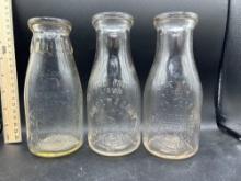 Pint milk bottles