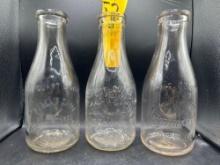 Quart milk bottles