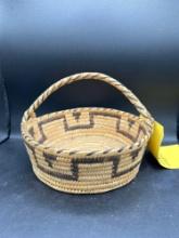 handed basket Native American grass