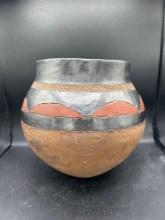 large glazed pot - Styalozed Motif - Indian pottery