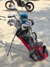 Ping Golf Bag and Irons with Misc Woods