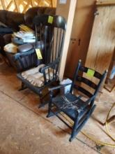 Colonial Chair & 2 Small Damaged Chairs