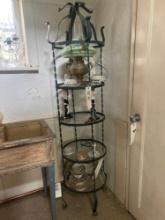 beautiful 4 tiered rod iron shelf