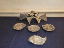 Don Drumm ash trays and center piece candle holder