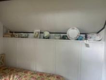 entire shelf of china and misc