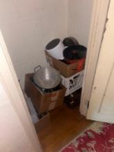 closet full of pot and pans and misc