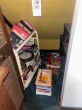 closet full of books and misc