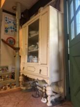 Victorian one piece china cabinet