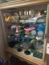 Large collection of assorted glass and pottery flower frogs