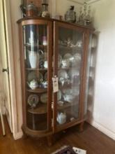 vintage round front china cabinet