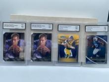 Graded 10 Joe Flacco RC, Jared Goff RC, Zack Moss RC