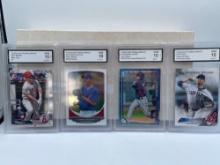 Graded 10 Mike Trout, Salazar RC, Naquin refractor RC, Carrasco